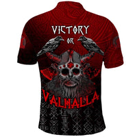 Victory Or Valhalla Polo Shirt Viking - Wonder Print Shop