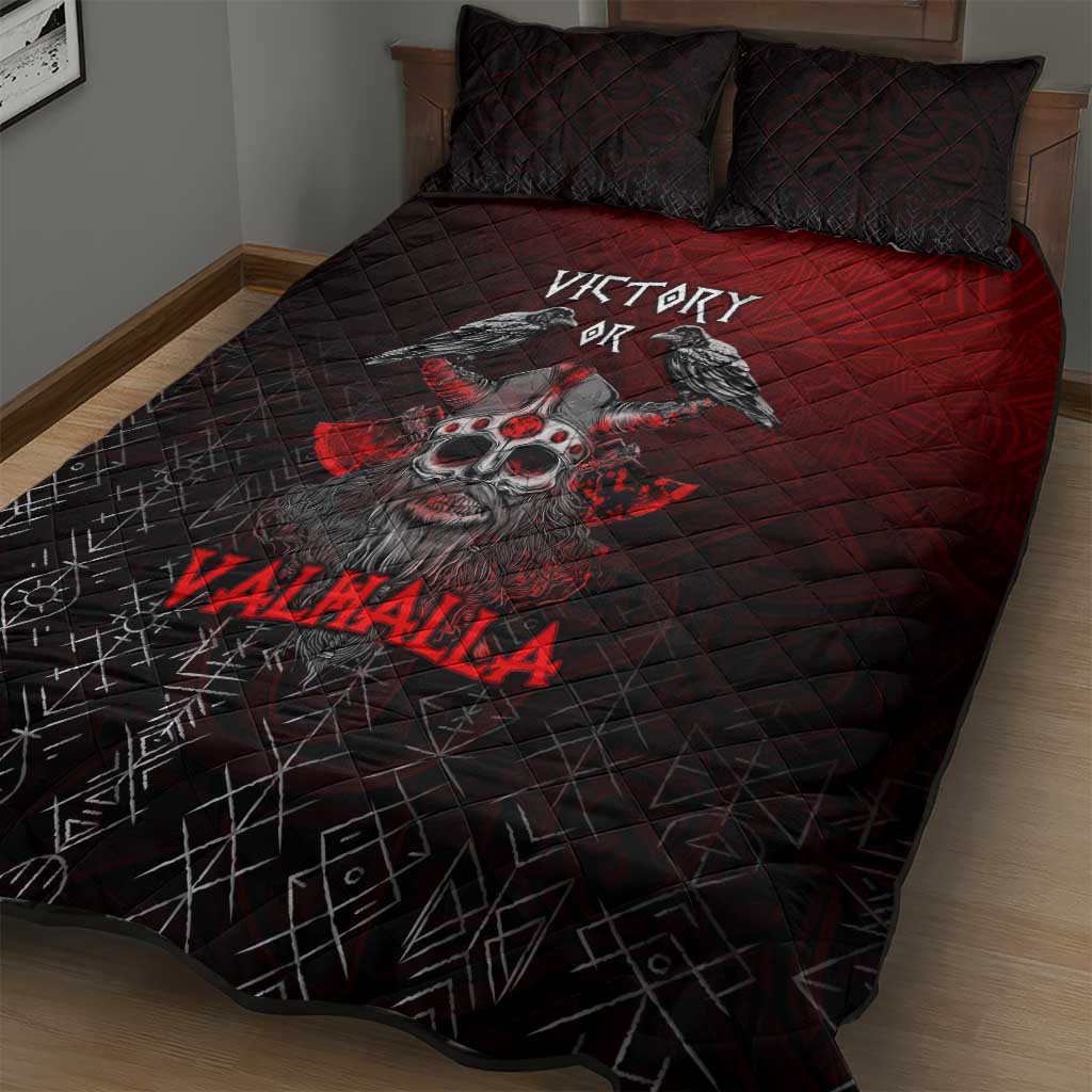 Victory Or Valhalla Quilt Bed Set Viking - Wonder Print Shop