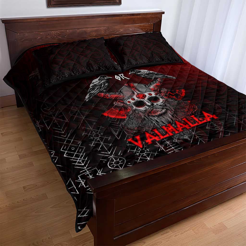 Victory Or Valhalla Quilt Bed Set Viking - Wonder Print Shop