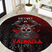 Victory Or Valhalla Round Carpet Viking