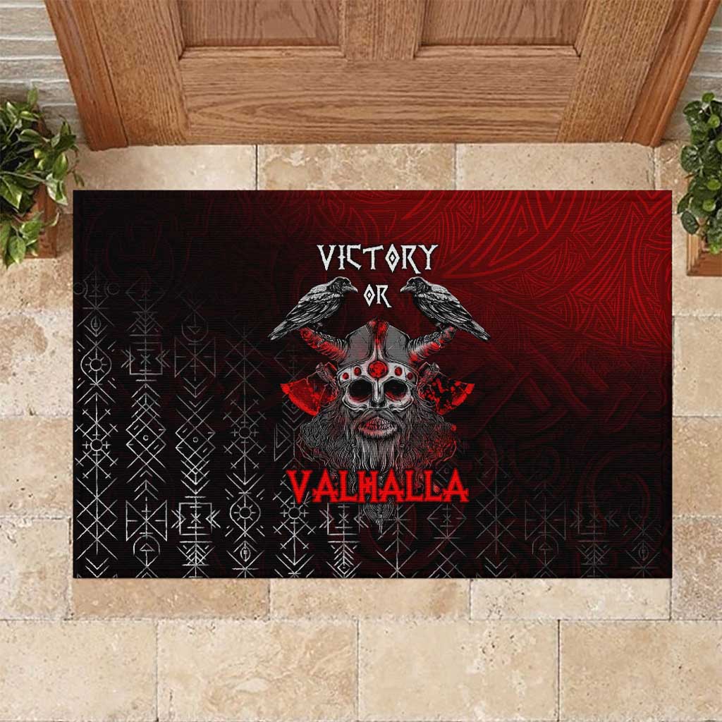 Victory Or Valhalla Rubber Doormat Viking - Wonder Print Shop