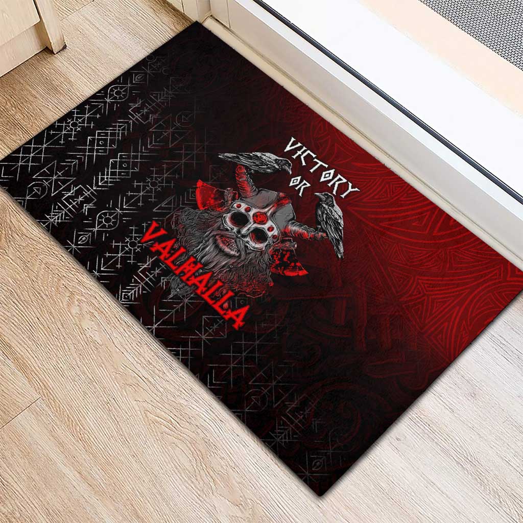 Victory Or Valhalla Rubber Doormat Viking - Wonder Print Shop