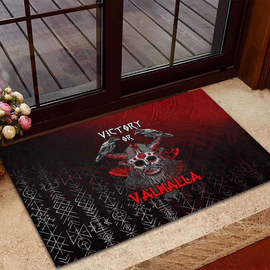 Victory Or Valhalla Rubber Doormat Viking - Wonder Print Shop