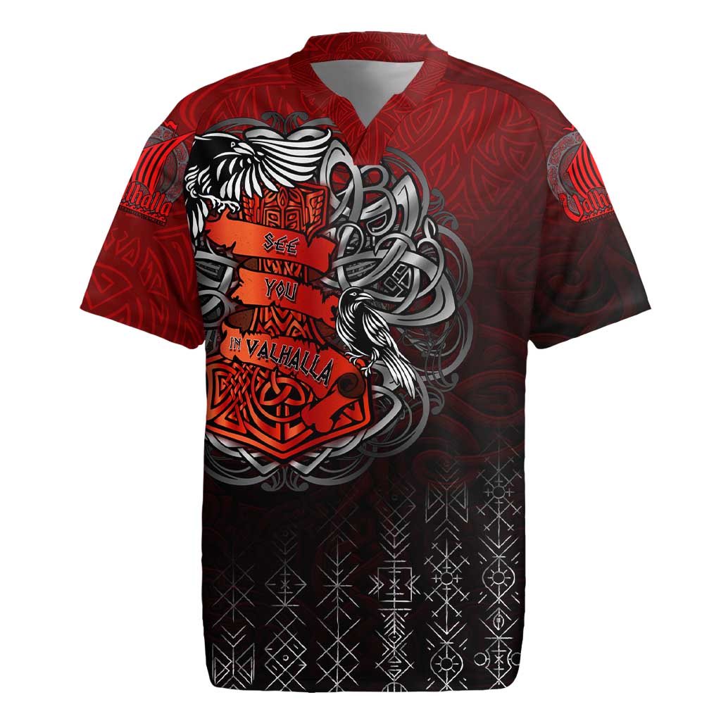 Victory Or Valhalla Rugby Jersey Viking - Wonder Print Shop