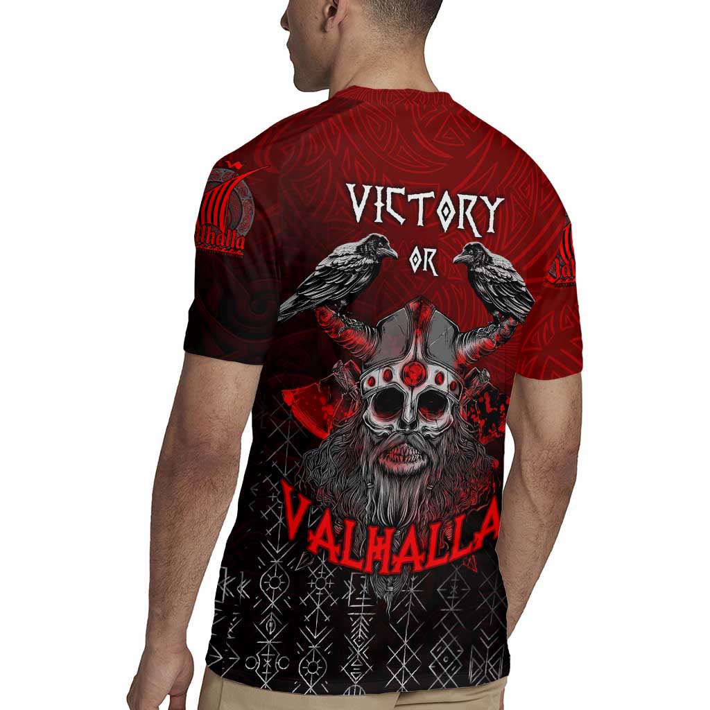 Victory Or Valhalla Rugby Jersey Viking - Wonder Print Shop