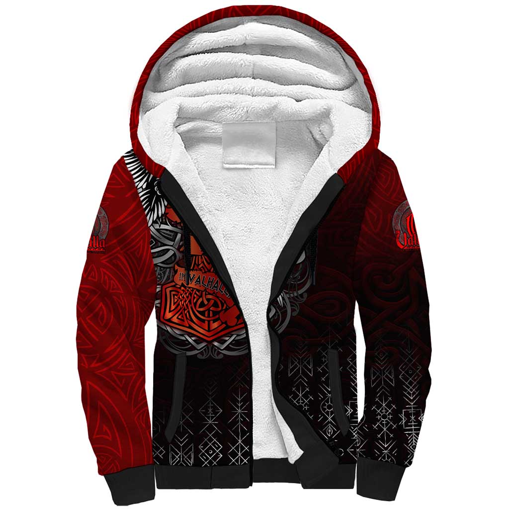 Victory Or Valhalla Sherpa Hoodie Viking - Wonder Print Shop