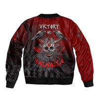 Victory Or Valhalla Sleeve Zip Bomber Jacket Viking - Wonder Print Shop