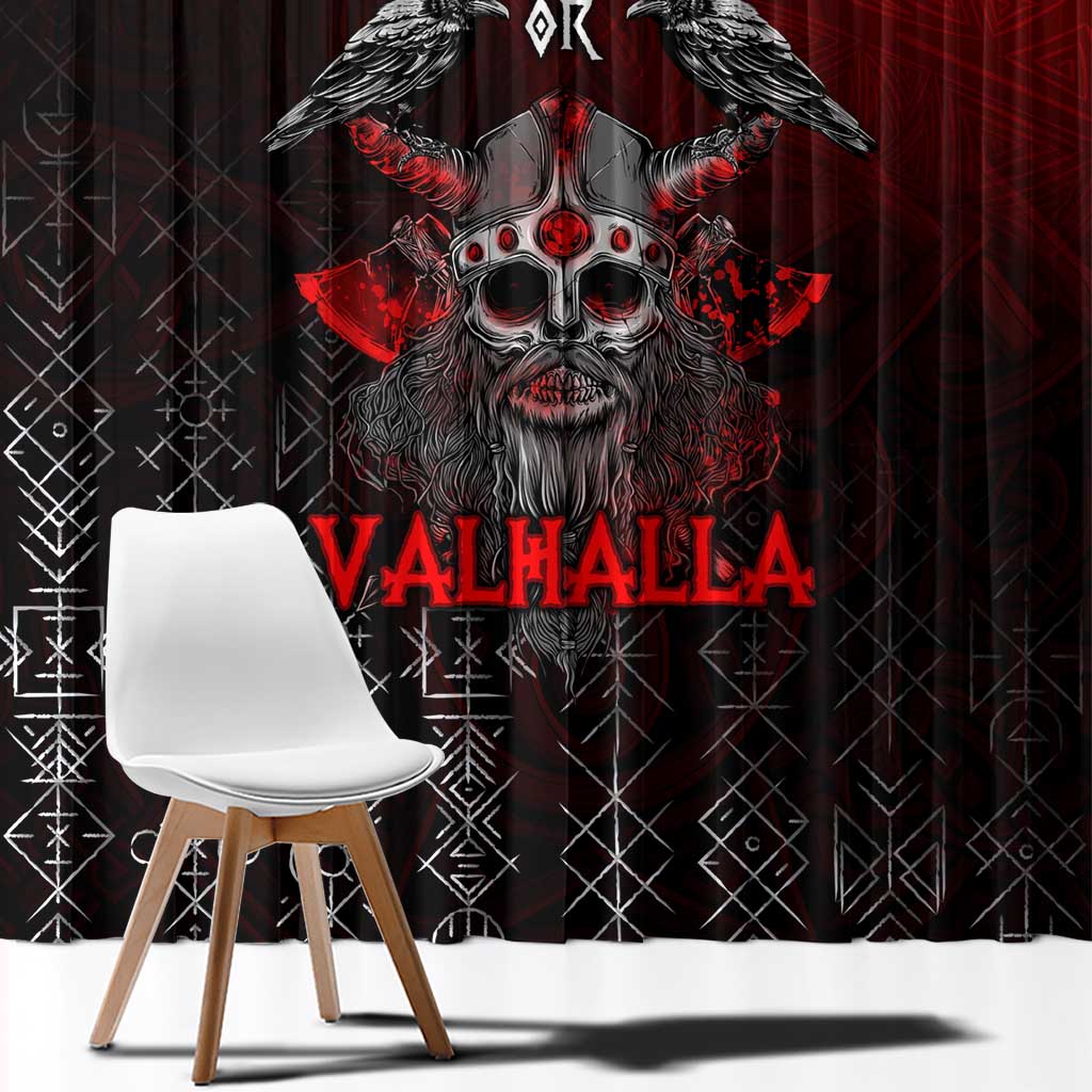Victory Or Valhalla Window Curtain Viking - Wonder Print Shop
