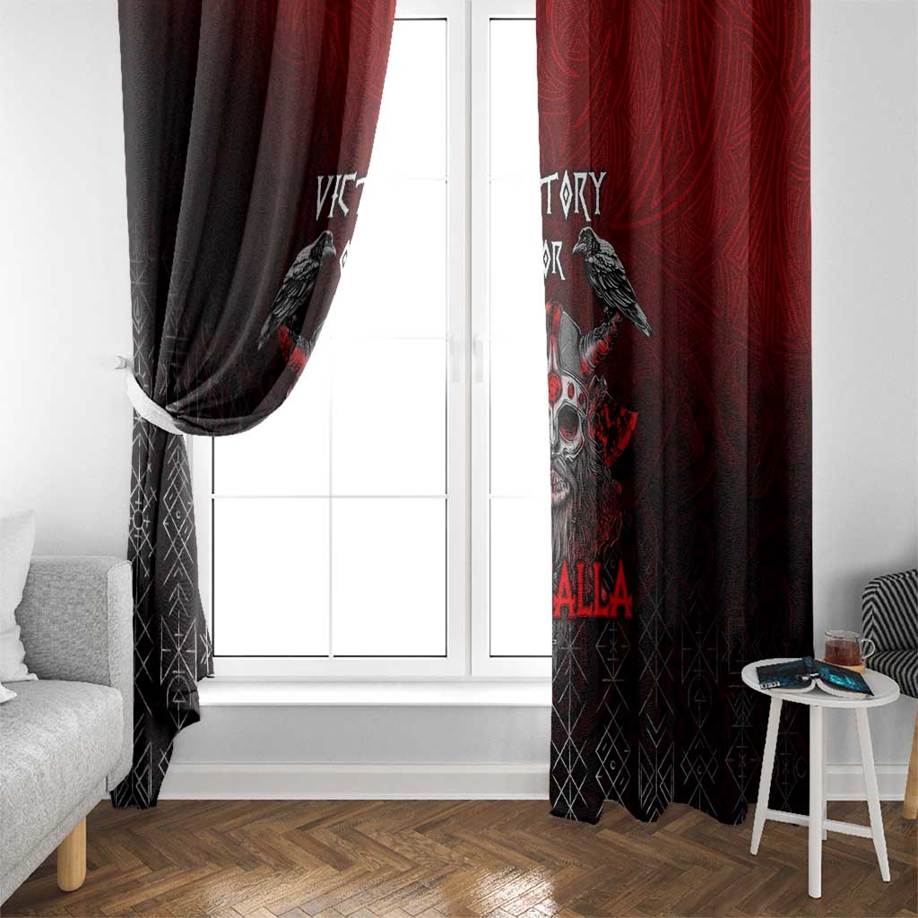 Victory Or Valhalla Window Curtain Viking - Wonder Print Shop