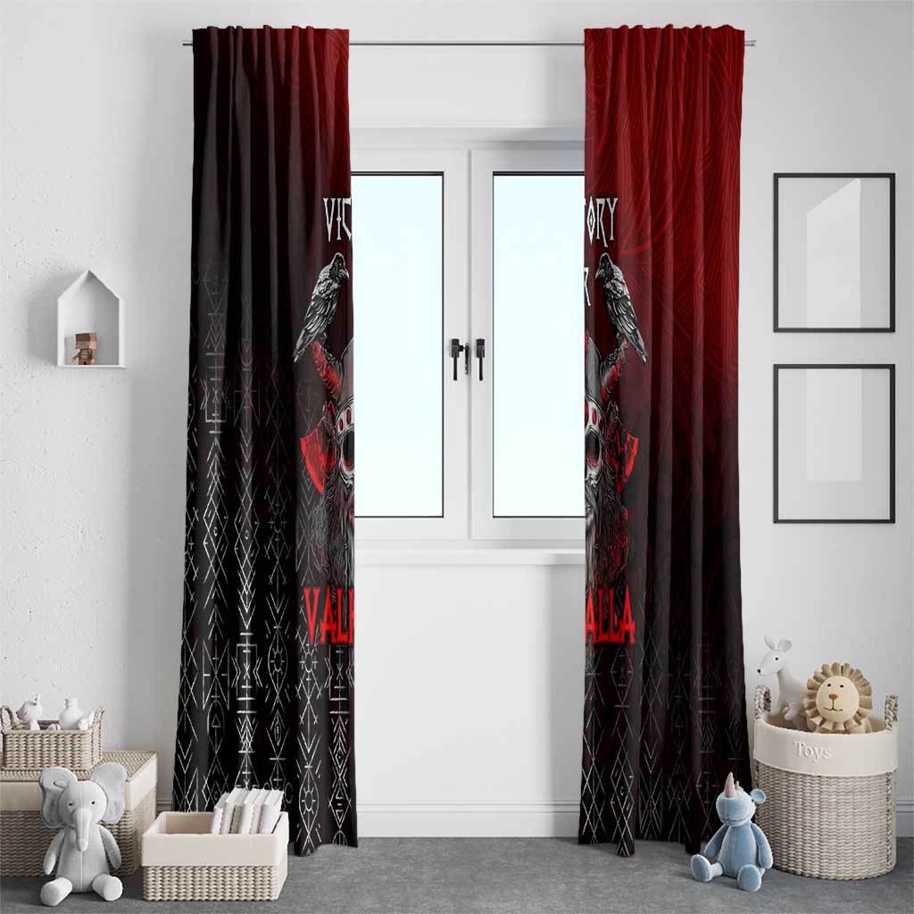 Victory Or Valhalla Window Curtain Viking - Wonder Print Shop