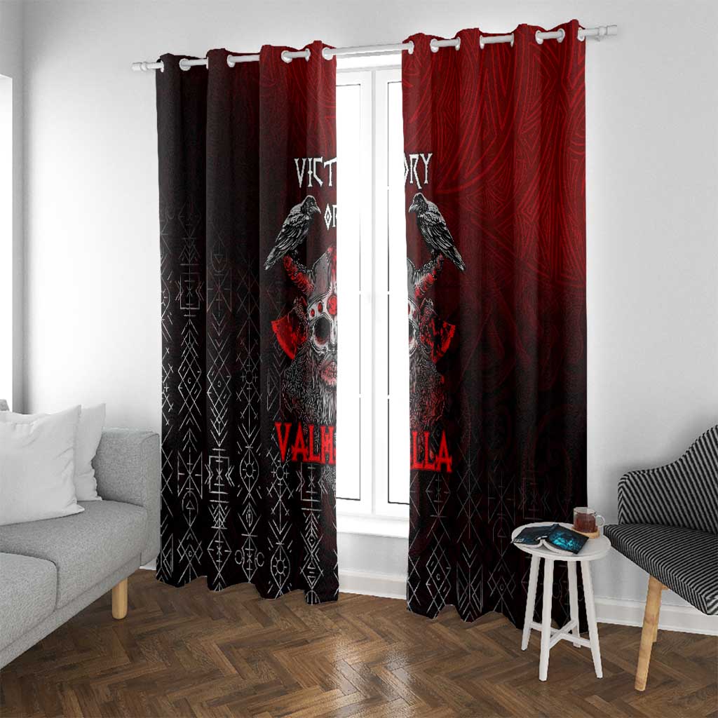 Victory Or Valhalla Window Curtain Viking - Wonder Print Shop