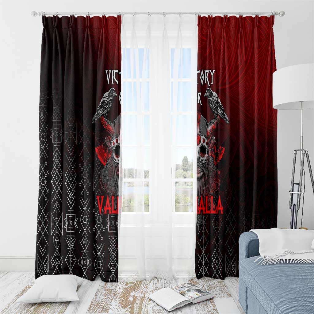 Victory Or Valhalla Window Curtain Viking - Wonder Print Shop