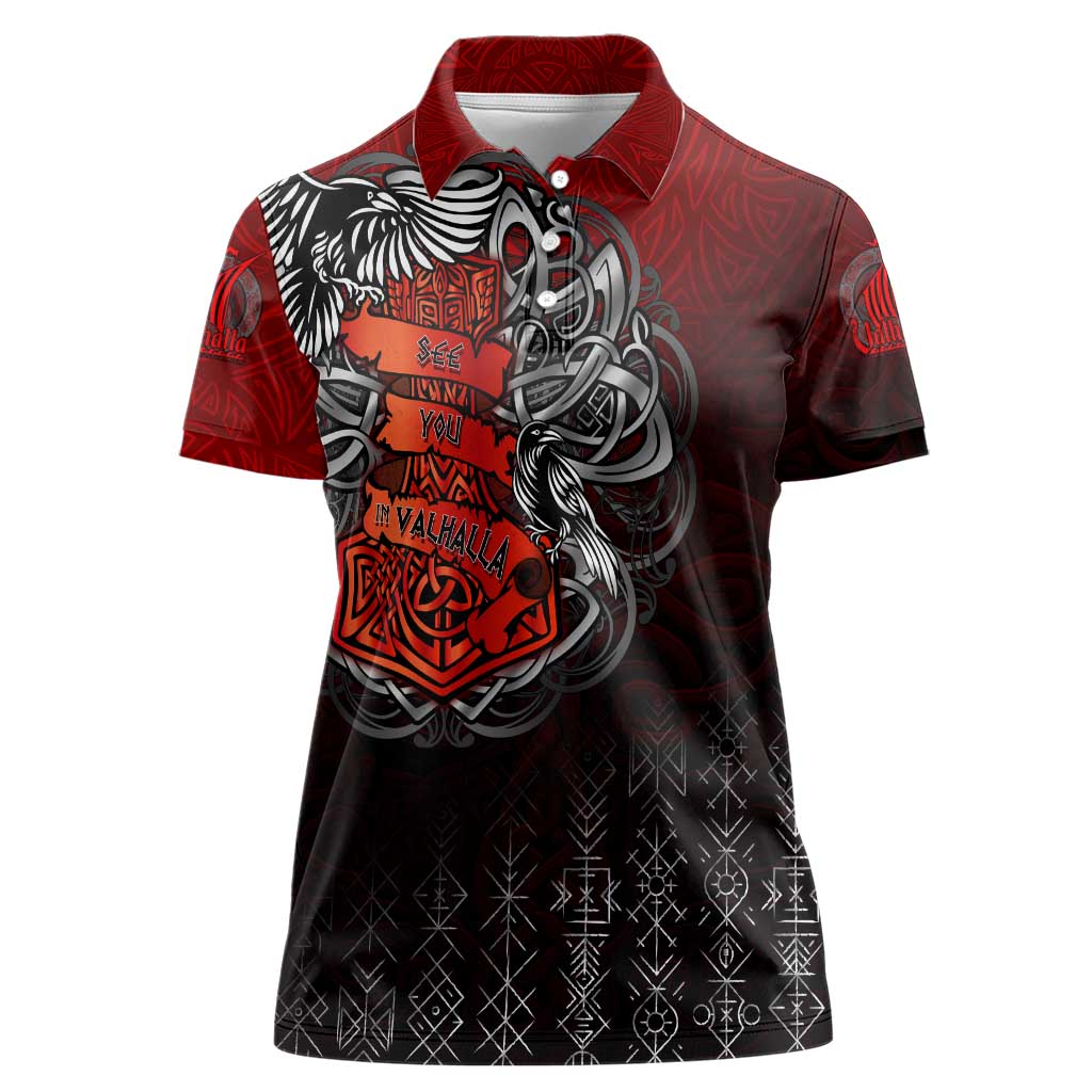 Victory Or Valhalla Women Polo Shirt Viking - Wonder Print Shop