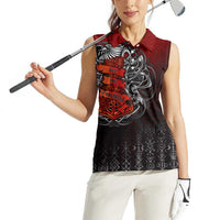 Victory Or Valhalla Women Sleeveless Polo Shirt Viking - Wonder Print Shop