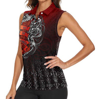 Victory Or Valhalla Women Sleeveless Polo Shirt Viking - Wonder Print Shop