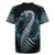 Dragon Viking With Runes Rugby Jersey Blue Black - Wonder Print Shop