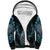 Dragon Viking With Runes Sherpa Hoodie Blue Black - Wonder Print Shop