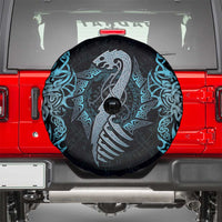 Dragon Viking With Runes Spare Tire Cover Blue Black - Wonder Print Shop