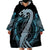 Dragon Viking With Runes Wearable Blanket Hoodie Blue Black - Wonder Print Shop