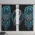 Dragon Viking With Runes Window Curtain Blue Black - Wonder Print Shop