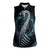 Dragon Viking With Runes Women Sleeveless Polo Shirt Blue Black - Wonder Print Shop