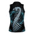 Dragon Viking With Runes Women Sleeveless Polo Shirt Blue Black - Wonder Print Shop