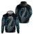 Dragon Viking With Runes Zip Hoodie Blue Black - Wonder Print Shop