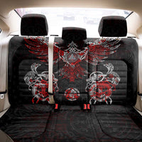 Raven And Norse Runes Back Car Seat Cover Viking - Wonder Print Shop