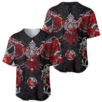Raven And Norse Runes Baseball Jersey Viking - Wonder Print Shop