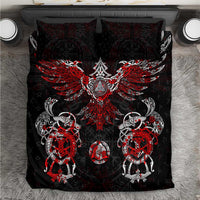 Raven And Norse Runes Bedding Set Viking - Wonder Print Shop