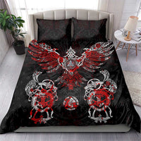 Raven And Norse Runes Bedding Set Viking - Wonder Print Shop