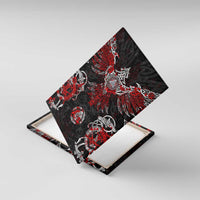 Raven And Norse Runes Canvas Wall Art Viking - Wonder Print Shop