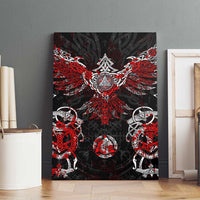 Raven And Norse Runes Canvas Wall Art Viking - Wonder Print Shop