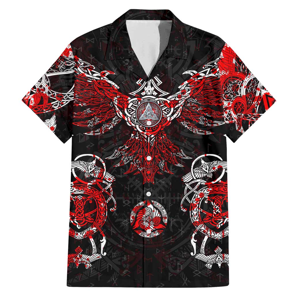 Raven And Norse Runes Family Matching Mermaid Dress and Hawaiian Shirt Viking - Wonder Print Shop