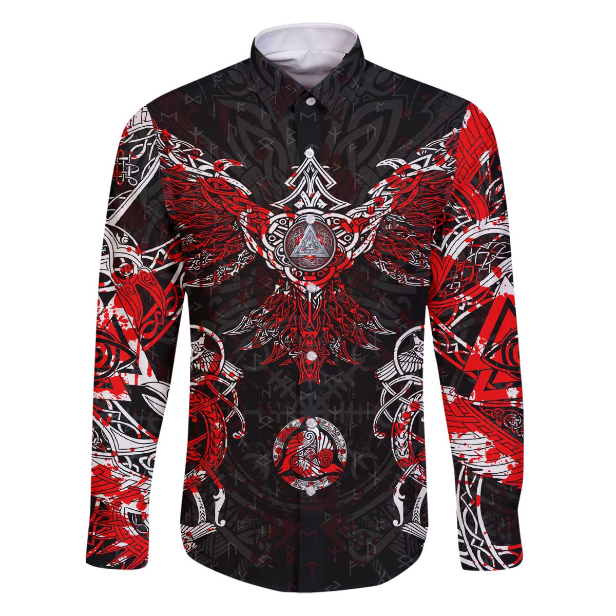 Raven And Norse Runes Family Matching Puletasi and Hawaiian Shirt Viking - Wonder Print Shop