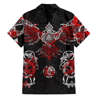 Raven And Norse Runes Family Matching Short Sleeve Bodycon Dress and Hawaiian Shirt Viking - Wonder Print Shop