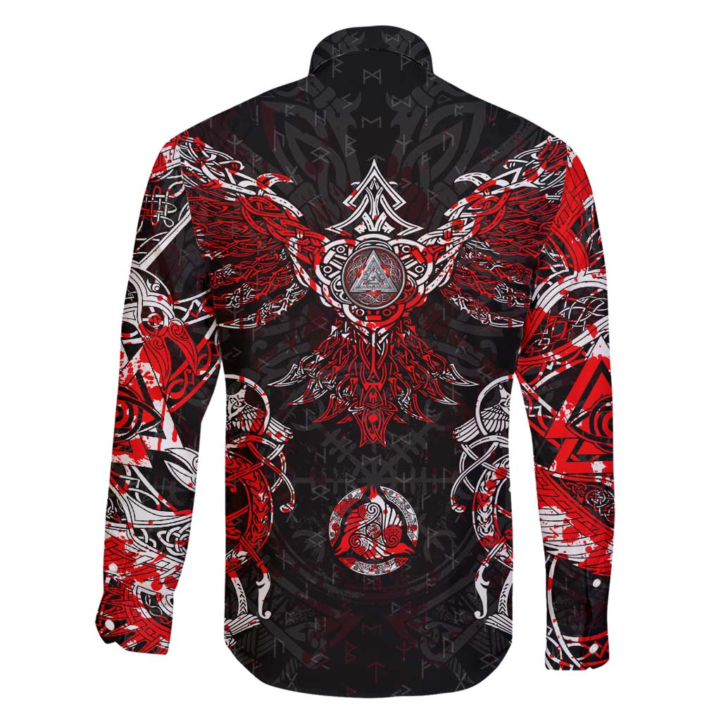 Raven And Norse Runes Family Matching Short Sleeve Bodycon Dress and Hawaiian Shirt Viking - Wonder Print Shop