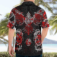 Raven And Norse Runes Hawaiian Shirt Viking - Wonder Print Shop