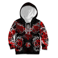 Raven And Norse Runes Kid Hoodie Viking - Wonder Print Shop
