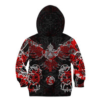 Raven And Norse Runes Kid Hoodie Viking - Wonder Print Shop
