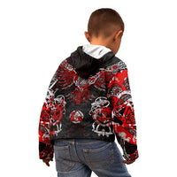 Raven And Norse Runes Kid Hoodie Viking - Wonder Print Shop