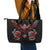 Raven And Norse Runes Leather Tote Bag Viking - Wonder Print Shop