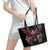 Raven And Norse Runes Leather Tote Bag Viking - Wonder Print Shop