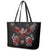 Raven And Norse Runes Leather Tote Bag Viking - Wonder Print Shop