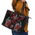 Raven And Norse Runes Leather Tote Bag Viking - Wonder Print Shop