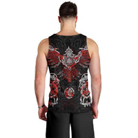 Raven And Norse Runes Men Tank Top Viking - Wonder Print Shop