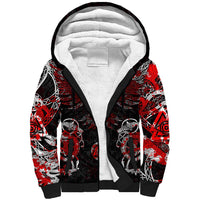 Raven And Norse Runes Sherpa Hoodie Viking - Wonder Print Shop