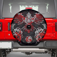 Raven And Norse Runes Spare Tire Cover Viking - Wonder Print Shop