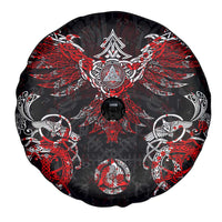 Raven And Norse Runes Spare Tire Cover Viking - Wonder Print Shop