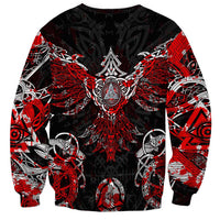 Raven And Norse Runes Sweatshirt Viking - Wonder Print Shop